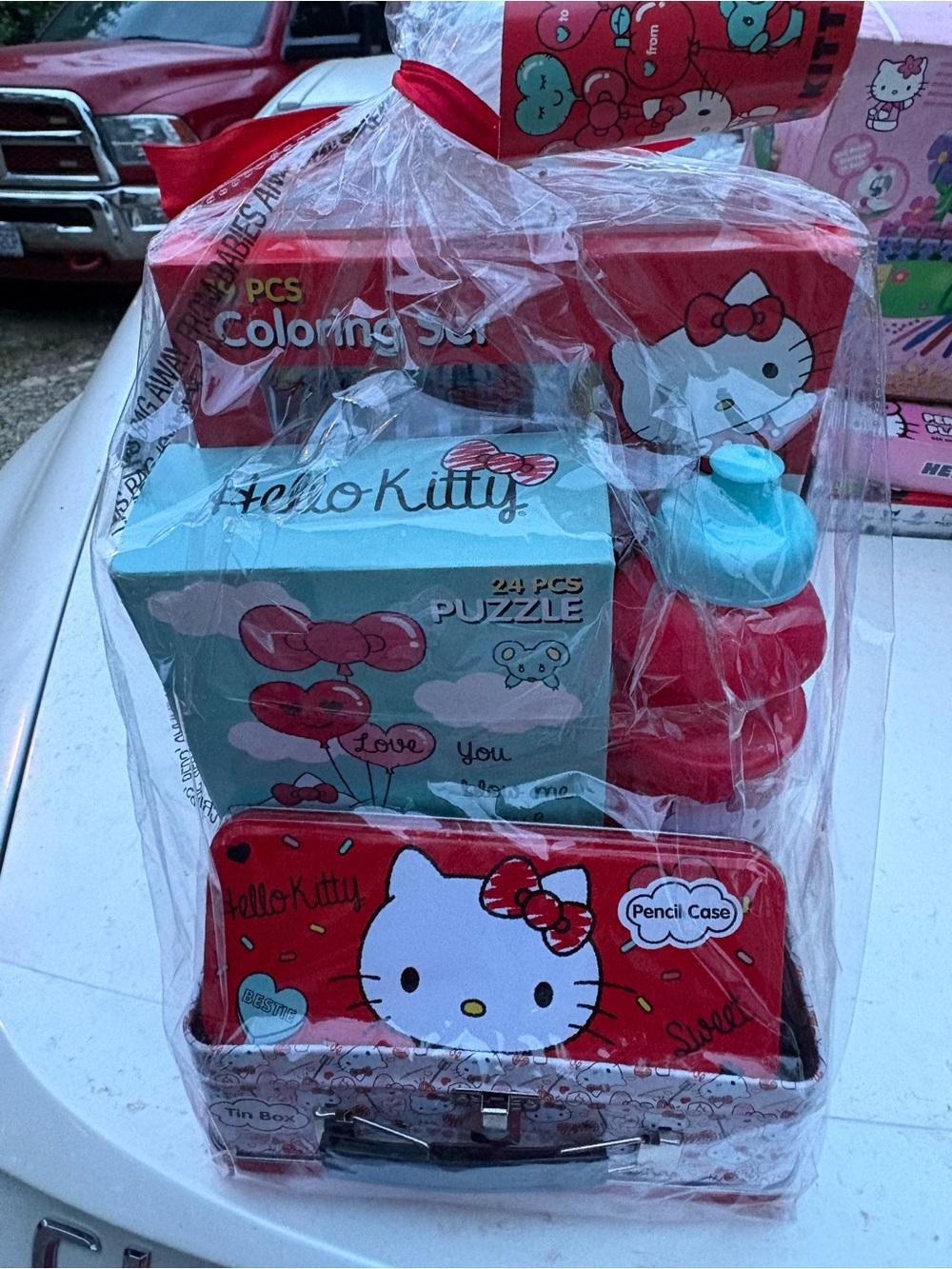 Hello Kitty Red & Light Blue Kids Activity Gift Set